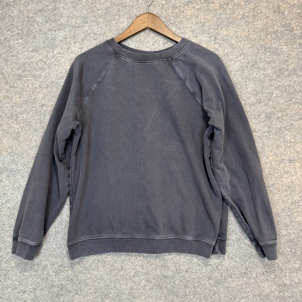 Hey Gang Sweatshirt Womens XL 4 Raglan French Terry Dark Gray Made in USA